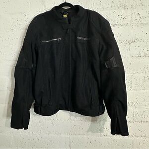 Scorpion Exo Mens Motorcycle Jacket L Black Water Resistant Padded Full Zip